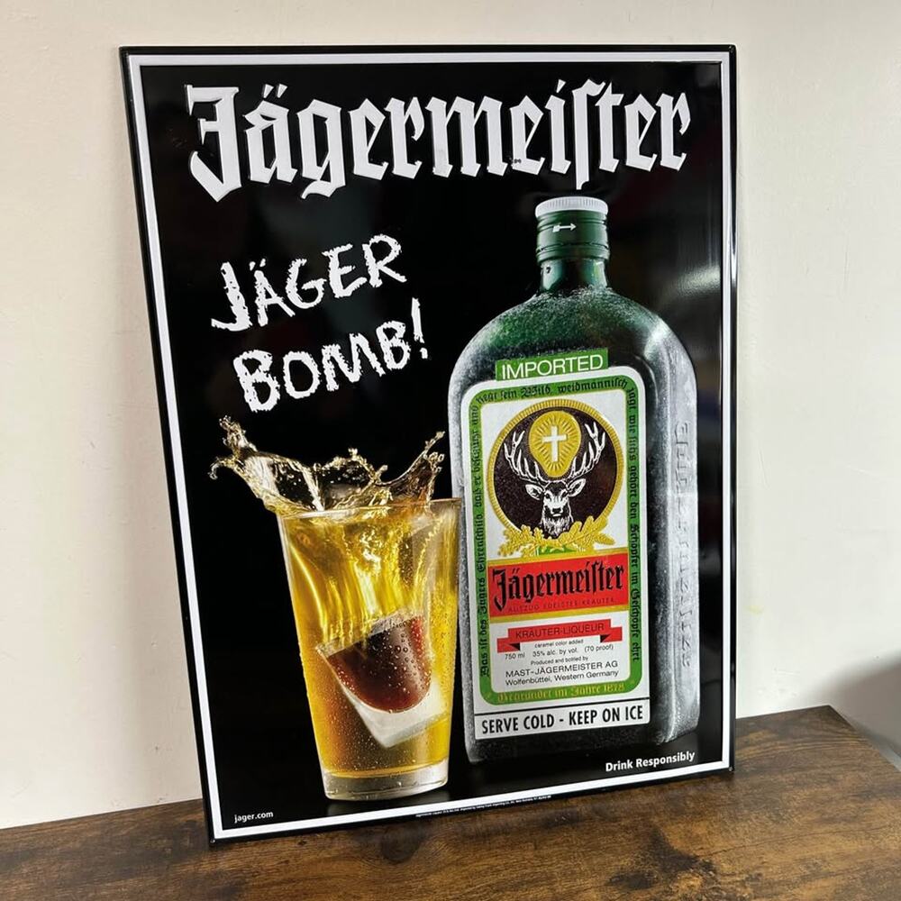 Jagermeister Tin Metal Advertising Sign